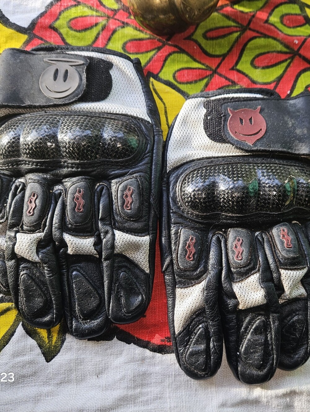 RARE Y2K Vintage Joe Rocket Angel Devil  Armored Motorcycle Gloves, Med